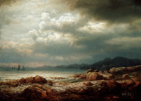 Lars Hertervig – "Coastal Landscape" (1855)